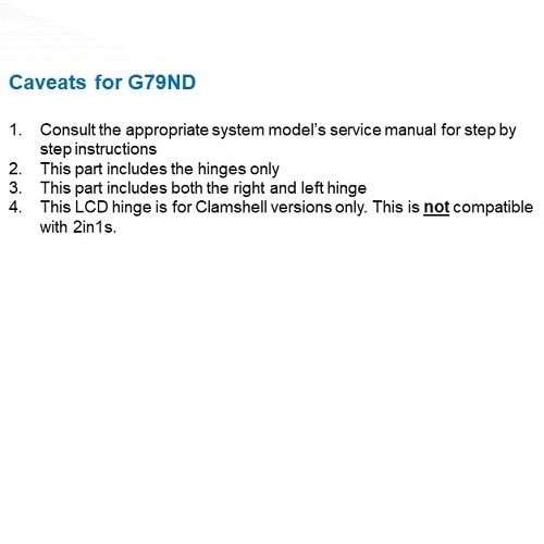 Dell Left/Right Hinge for LCD 3