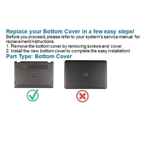 Dell Carbon Fiber Bottom Base Cover with WLAN and Screw 2