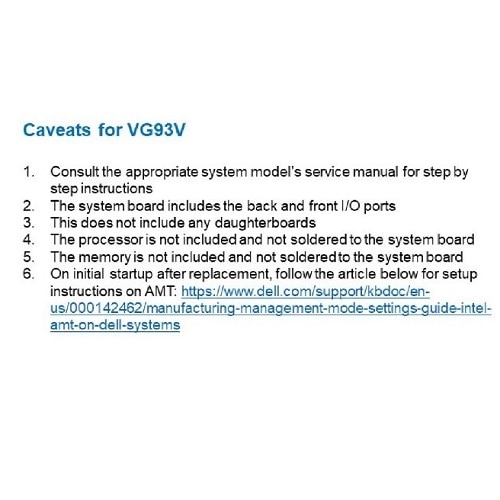 Dell Motherboard Assembly, Intel Q570 3