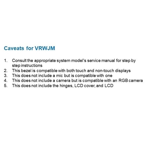 Dell Touch/Non-Touch LCD, Camera and Microphone Bezel 3