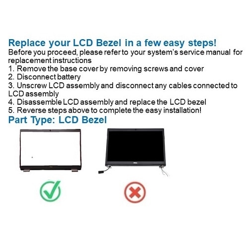 Dell Chrome Touch/Non-Touch LCD, RGB Camera and Microphone Bezel 2