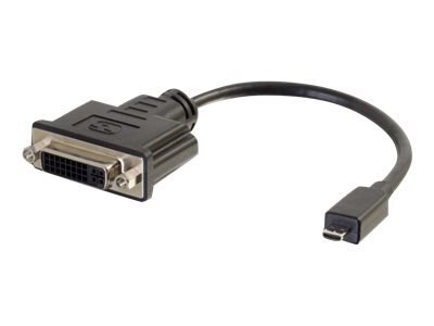 C2G HDMI Micro to DVI Adapter Converter Dongle - Videoadapter - enkele verbinding - DVI-D (V) naar micro HDMI (M) - 20.3 cm - dubbel afgeschermd - zwart 1