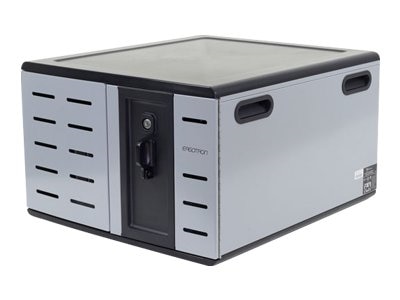 Ergotron Zip12 Charging Desktop Cabinet - Kabineteenheid voor 12 tablets/notebooks - staal - zwart, zilver - schermgrootte: maximaal 14" 1