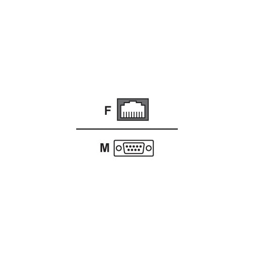 Cyclades - Adapter voor scheidingsfilter (DTE) - RJ-45 (M) naar DB-9 (M) - voor Cyclades Ze Host; Cyclom 24YeP/DB25, 32YeP/DB25, 32YeP/RJ45, 8Yo+P, Ye host PCI; TS 1