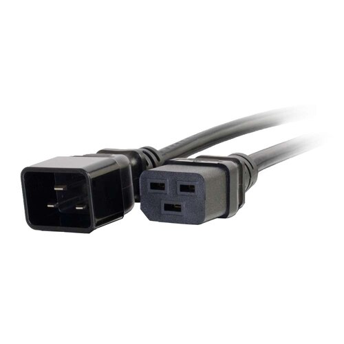 C2G 16 AWG 250 Volt 16 Amp Power Extension Cord - Stroomverlengkabel - IEC 60320 C20 naar IEC 60320 C19 - 250 V wisselstroom V - 2 m - gevormd - zwart 1