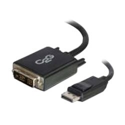 C2G 1m DisplayPort to Single Link DVI-D Adapter Cable M/M - DP to DVI - Black - DisplayPort kabel - enkele verbinding - DisplayPort (M) naar DVI-D (M) - 1 m - zwart 1