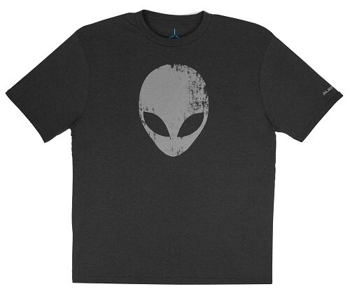 Alienware - T-shirt - Distressed Alien Head - L - houtskool 1