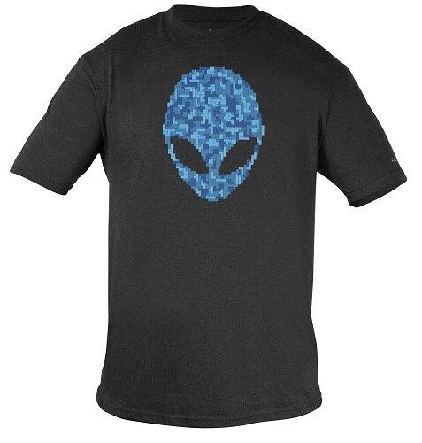 Alienware - T-shirt - Ultramodern Alien Puzzle Head - XXL - houtskool 1