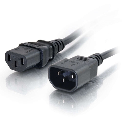 C2G Computer Power Cord Extension - Strømforlengelseskabel (250 VAC) - IEC 320 EN 60320 C13 - IEC 320 EN 60320 C14 - 1 m 1