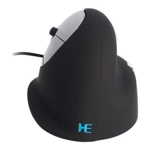 R-Go HE Mouse Ergonomic Mouse - Venstrehendt - Medium (165-195mm) - Kablet - USB - Svart/Sølv 1