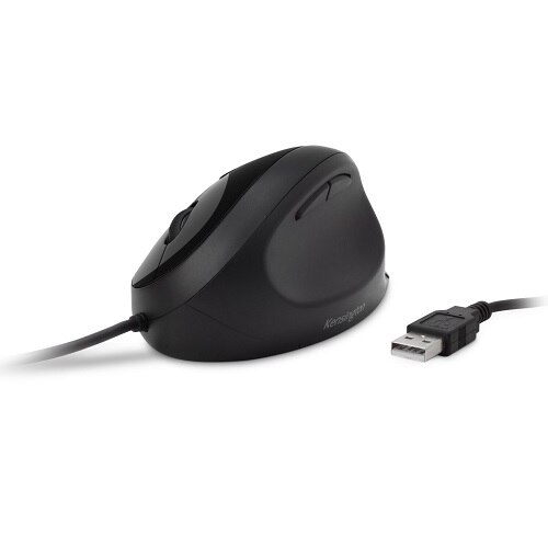 Kensington Pro Fit Ergo - Mus - ergonomisk - 5 knapper - kablet - USB - svart - løsvekt 1