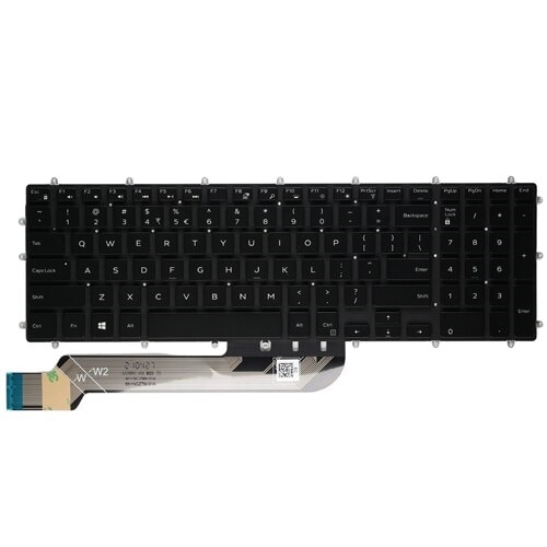 Podświetlana klawiatura Dell, 101 klawiszy, wersja Angielski — międzynarodowy 1