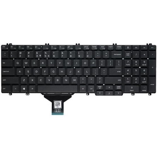 Niepodświetlana klawiatura Dell, 102 klawiszy, wersja Angielski — międzynarodowy 1