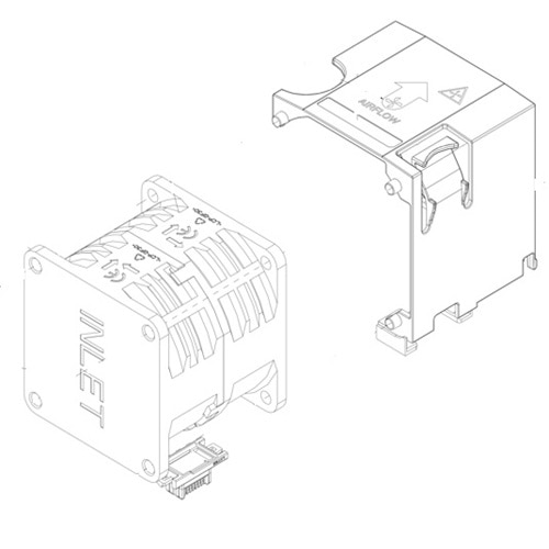 Dell Ventilador de alto desempenho de platina para PowerEdge 2U, instalação feita pelo cliente 1
