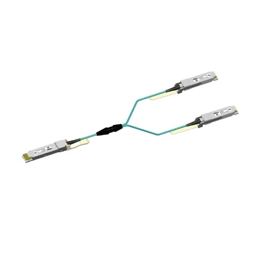 Cabo óptico ativo 200Gbe QSFP28-DD para 2x100GbE QSFP28 Dell Networking, Breakout, No FEC - até 5 m 1
