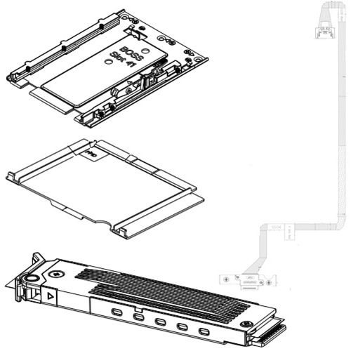 Dell BOSS cabo e suporte para a parte frontal do XE7745/40 1