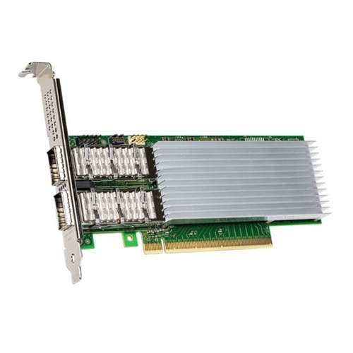Intel® E810 porta dupla 100GbE QSFP28 Adaptador, PCIe altura integral, 100GbE largura de banda máxima 1
