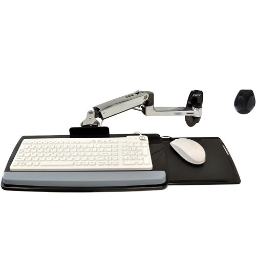 Ergotron LX Wall Mount Keyboard Arm - Keyboard/mouse arm mount tray - wall mountable - polished aluminium 1