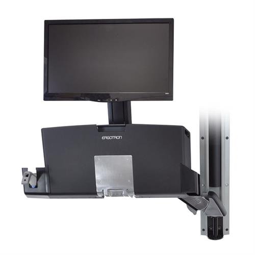 Ergotron StyleView Sit-Stand Combo Arm with Worksurface - Monteringssats för LCD-bildskärm/tangentbord/mus/streckkodsskannner - polerat aluminium - skärmstorlek: upp till 24 tum 1