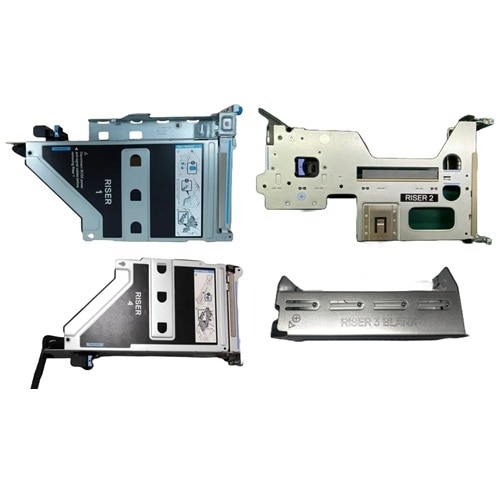 戴尔 Riser 配置 9, 3x8 FH Slots (Gen5), 1x16 LP Slot (Gen4) 1
