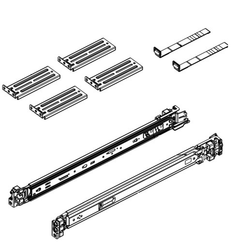 戴爾 準備滑軌滑軌 於 2/4-柱 機架, XR11, XR12, (A20) 客戶安裝 1