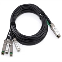 Dell Síťový kabel, 40GbE QSFP+ až 4x10GbE SFP+ Pasivní měděné Breakout kabel, 1metry