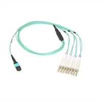 Dell de rede Cabos MPO até 4xLC fibra Breakout Cabos, Multi Mode fibra OM4, 5 metros
