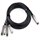 Dell de red 40GbE (QSFP+) a 4x10GbE SFP+ Breakout Cable de cobre de pasivo, 3 meter, instalación del cliente