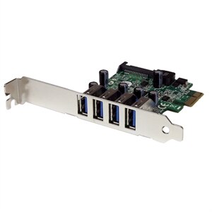 4-port StarTech.com 4-Port PCI Express SuperSpeed USB 3.0 Controller Card with UASP - USB 3.0 Expansion Card with SAT... 1