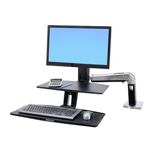 Ergotron Workfit A Single Hd Workstation With Suspended Keyboard Standing Desk Mounting Kit Dell Canada