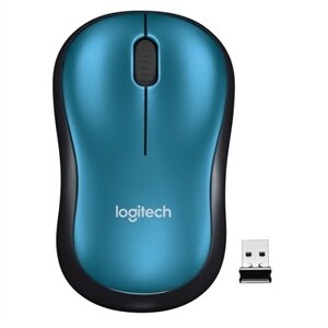 Logitech M185 - Mouse - right and left-handed - optical - wireless - 2.4 GHz - USB wireless receiver - blue 1