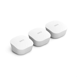 Amazon eero mesh WiFi system - router for whole-home coverage (3-pack),White,1 y 1