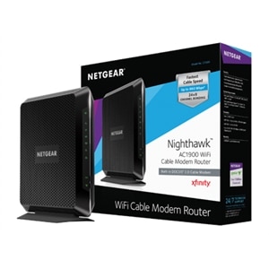 Netgear Nighthawk Dual Band Ac1900 Router With 24 X 8 Docsis 3 0 Cable Modem Black Dell Usa