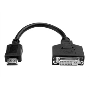 Tripp Lite 8in HDMI to DVI Cable Adapter Converter HDMI Male to DVI-D Female 8-inch - video adapter - 8 in 1