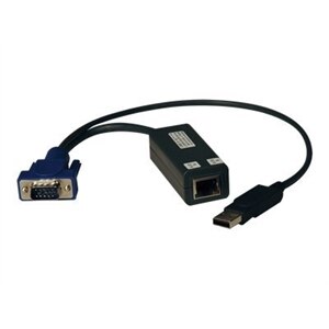 Tripp Lite USB Single Server Interface Unit Virtual Media KVM Switch HD15 USB RJ45 TAA - KVM extender - up to 98 ft 1