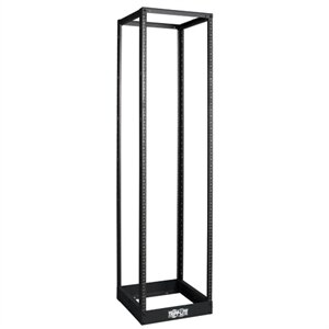 Black Tripp Lite SR4POST1224 45U 4-Post Open Frame Rack Cabinet Threaded 12-24 Mounted Holes