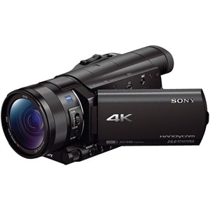 Sony - Prosumer AX100 4K HD Flash Memory Premium Camcorder - Black FDRAX100/B