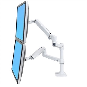 Ergotron Lx Dual Monitor Stacking Arm White Desk Mount Dell Usa Ergotron Lx Dual Monitor Stacking Arm