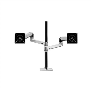 Ergotron Lx Dual Stacking Arm Tall Pole Desk Mount For 2 Lcd