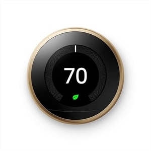 Google Nest Learning Thermostat - Programmable Smart Thermostat for Home - 3rd Generation Nest Thermostat - Works with Alexa - Brass 1