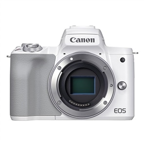 Canon EOS M50 Mark II - Digital camera - mirrorless - 24.1 MP - APS-C - 4K / 24 fps - 3x optical zoom EF-M 15-45mm IS STM lens - Wi-Fi, Bluetooth - white 1