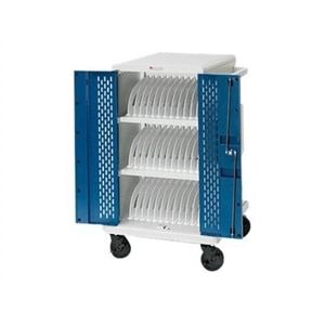 Bretford Core M Charging Cart - Cart (charge only) for 36 tablets / Laptops - powder-coated steel - topaz, concrete 1
