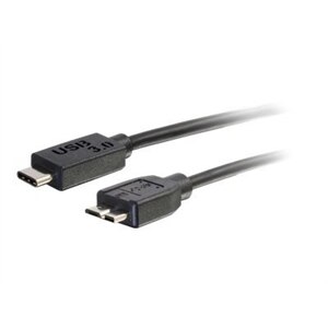 C2G 6ft USB 3.1 Gen 1 USB Type C to USB Micro B Cable - USB C Cable Black - Câble USB de type-C - 1.83 m 1