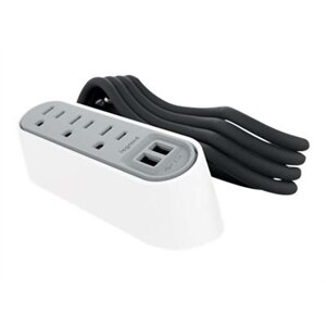 Wiremold Slim Desktop Power Center - 3 Power and 2 Smart USB Ports - White - coupe-circuit 1