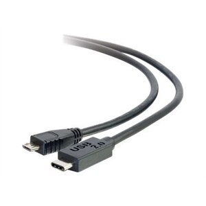 C2G 3m USB 2.0 USB Type C to USB Mini B Cable M/M - USB C Cable Black - Câble USB de type-C - mini USB type B pour US... 1