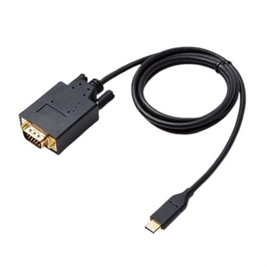 ELECOM 変換ケーブル/USB Type-C - VGA/1.0m/ブラック #CAC-CVGA10BK