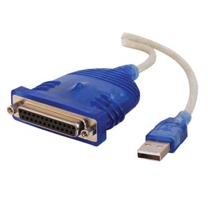 C2G - Kabel USB 2.0 A (Męski) do DB25 (Równoległy) (Żeński) - Niebieski - 1.8m 1