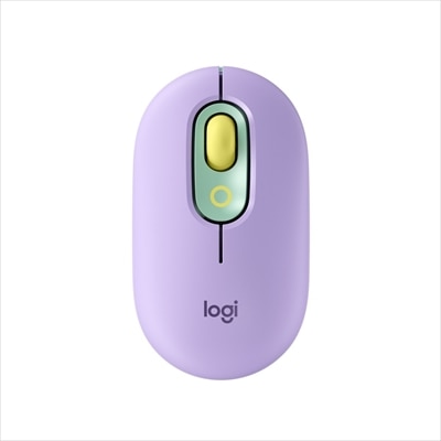 Logitech POP Mouse, Compact and Portable Wireless Bluetooth Mouse With Programmable Buttons and Quiet Clicks, Lilac