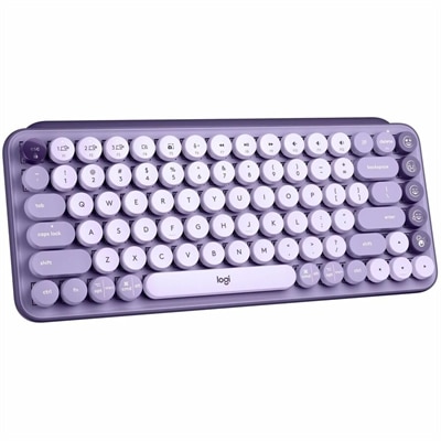 Logitech POP Keys Mechanical Wireless Keyboard with Customizable Emoji Keys, Compact Design, Bluetooth, Cosmos