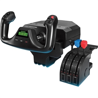 Logitech G Flight Yoke System Professional Simulation Yoke and Throttle Quadrant